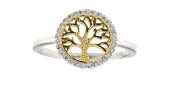 Bracciale Albero Della Vita In Argento 925 Con Cristalli - Gioiello Donna Regalo Per Mamma E Amica